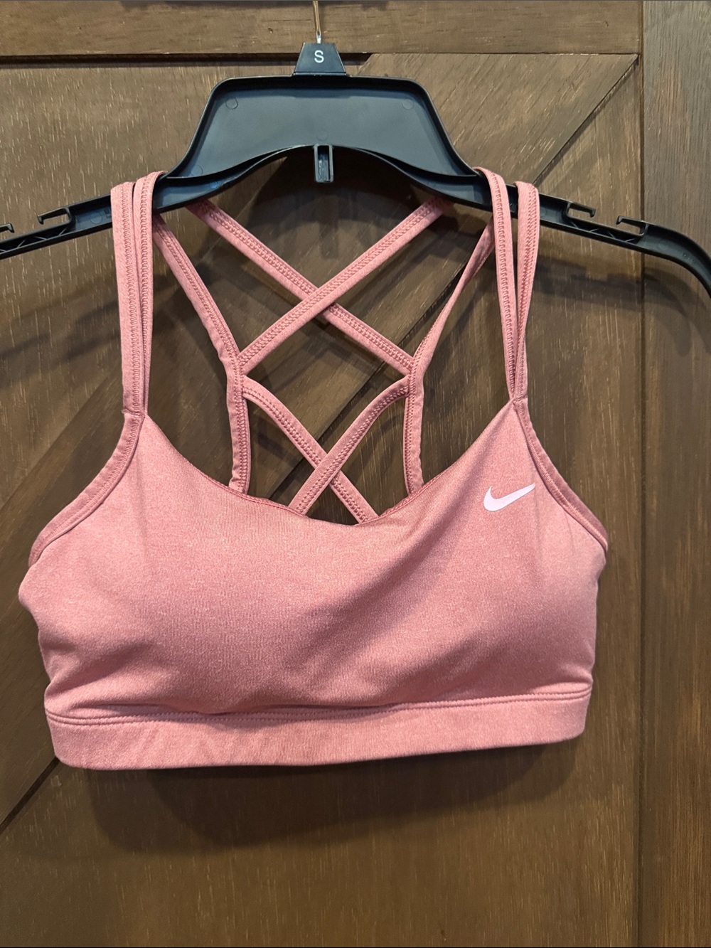 Nike Rose Pink Crisscross Strappy Sports Bra